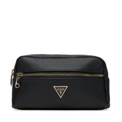 Kosmetyczka Guess. Czarne kufry i kosmetyczki Guess, z aplikacjami, bez dodatków. Za 269.99 zł.