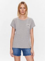 Tommy Hilfiger T-Shirt UW0UW04525 Szary Regular Fit. Szare t-shirty TOMMY HILFIGER, m, bez wzorów, z bawełny, bez kołnierzyka, bez ramiączek. Za 131.99 zł.