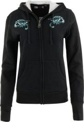 Damska bluza C1rca Tattoo czarna. Czarne bluzy 47 Brand, s, z aplikacjami, z bawełny, z kapturem. Za 204.99 zł.