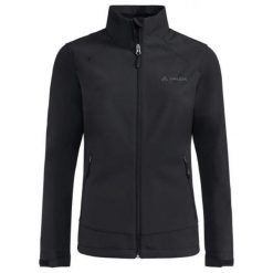 Kurtka softshell damska Vaude Cyclone Jacket VI. Czarne kurtki sportowe Vaude, bez wzorów, z puchu, bez kaptura, trekkingowe. Za 392.99 zł.