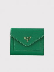 Lucky Bees Portfel "Columbia" w kolorze zielonym - 12 x 10 x 3 cm rozmiar: onesize. Zielone portfele Lucky Bees, bez wzorów, z materiału. Za 43.99 zł.