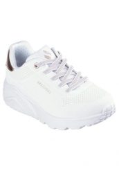 Buty SKECHERS UNO LITE-METALLIC MO Biały. Białe trekkingi Skechers, z materiału, trekkingowe. Za 394.00 zł.