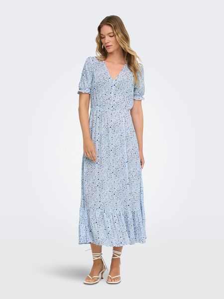ONLY Sukienka w kolorze błękitnym rozmiar: S. Niebieskie sukienki Only, s, bez wzorów, z wiskozy, bez kołnierzyka, bez ramiączek, midi. Za 119.95 zł.