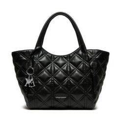 Torebka Emporio Armani. Czarne shopper Emporio Armani, bez wzorów, bez dodatków. Za 1,219.00 zł.