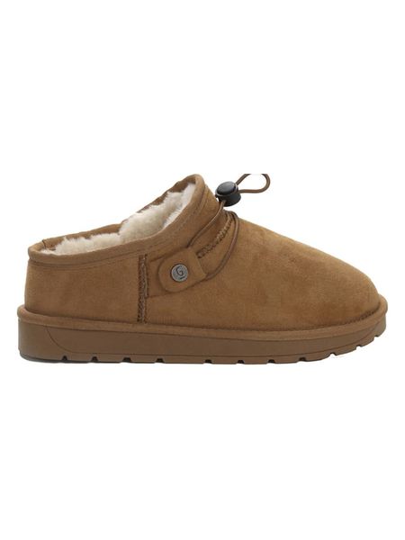 ISLAND BOOT Botki "Iblis" w kolorze jasnobrązowym rozmiar: 39. Brązowe botki Island Boot, bez wzorów, z materiału, z okrągłym noskiem, bez obcasa, bez zapięcia. Za 130.99 zł.