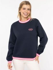 Zwillingsherz Bluza "ZH Classic" w kolorze granatowym rozmiar: S/M. Niebieskie bluzy Zwillingsherz, m, bez wzorów, bez kaptura. Za 215.71 zł.