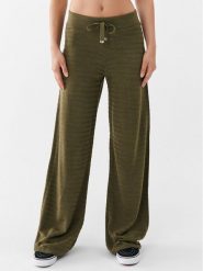ONLY Spodnie dzianinowe 15294501 Zielony Wide Leg. Zielone spodnie materiałowe Only, l, bez wzorów, z dzianiny. Za 109.99 zł.