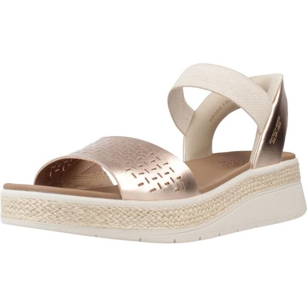 Damskie sandały na koturnie Skechers Bobs Sun Ray. Czerwone sandały Skechers, bez wzorów, bez obcasa, na koturnie, bez zapięcia. Za 313.00 zł.