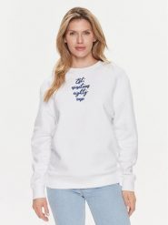 Guess Bluza Destiny W4RQ10 K9Z21 Biały Regular Fit. Białe bluzy Guess, xxl, z aplikacjami, z syntetyku, bez kaptura. Za 219.99 zł.