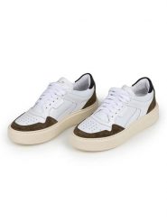 Anna Morellini Skórzane sneakersy "Ricarta" w kolorze biało-brązowym rozmiar: 40. Białe trampki Anna Morellini, bez wzorów, bez zapięcia. Za 339.00 zł.