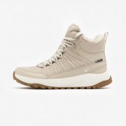 Buty turystyczne damskie Quechua NH500 Mid wodoodporne. Brązowe trekkingi QUECHUA, z materiału, trekkingowe. Za 219.99 zł.