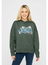 Derbe Bluza w kolorze zielonym rozmiar: M. Zielone bluzy Derbe, m, bez wzorów, z bawełny, z kapturem. Za 105.63 zł.