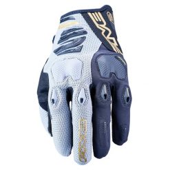 Rękawice ENDURO 2 - CZARNO-SZARE/ZŁOTE (czarno-szaro-złote) - XS/7. Brązowe rękawiczki FIVE GLOVES, bez wzorów, sportowe. Za 221.00 zł.