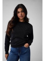 Guess Bluza 184657 Czarny Classic Fit. Czarne bluzy Guess, l, z aplikacjami, z bawełny, bez kaptura. Za 434.99 zł.