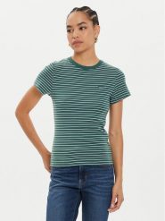 Levi's® T-Shirt Essential Housemark 000KK-0004 Zielony Slim Fit. Zielone t-shirty s, bez wzorów, z bawełny, bez kołnierzyka, bez ramiączek. Za 89.99 zł.