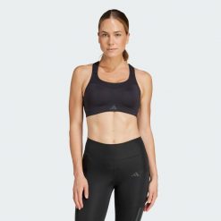 Biustonosz TLRD Impact Training High Support. Czarne bielizna sportowa Adidas, xs, bez wzorów, z materiału. Za 259.00 zł.