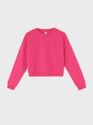 Gładka bluza crewneck - różowy. Czerwone bluzy Sinsay, l, bez wzorów, bez kaptura. W wyprzedaży za 11.99 zł.