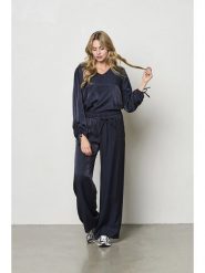 &Co Woman Spodnie "Solana" w kolorze czarnym rozmiar: L. Czarne spodnie materiałowe &Co Woman, l, bez wzorów, z materiału, z podwyższonym stanem. Za 201.55 zł.