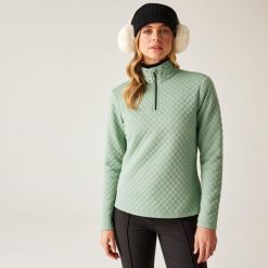 Bluza damska z suwakiem 1/4 Glamourize III Dare 2b. Zielone bluzy sportowe Dare 2b, na zimę, bez wzorów, z dzianiny, bez kaptura. Za 299.99 zł.