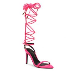 Sandały Kurt Geiger. Czerwone sandały Kurt Geiger, bez wzorów, bez obcasa, na szpilce, bez zapięcia. Za 529.99 zł.