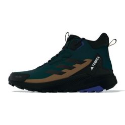 Buty trekkingowe o średniej cholewce adidas Terrex Anylander Rain.Rdy. Zielone trekkingi Adidas, z materiału. W wyprzedaży za 397.00 zł.
