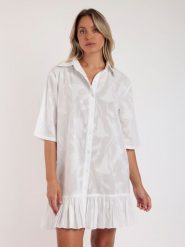 Admas Sukienka w kolorze białym rozmiar: M. Białe sukienki Admas, na co dzień, m, bez wzorów, z bawełny, bez kołnierzyka, bez ramiączek, mini, proste. Za 86.99 zł.