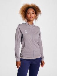 Damska bluza dresowa z poliestru zapinana na zamek Hummel Authentic. Zielone bluzy Hummel, l, bez wzorów, z dresówki, bez kaptura. Za 212.45 zł.