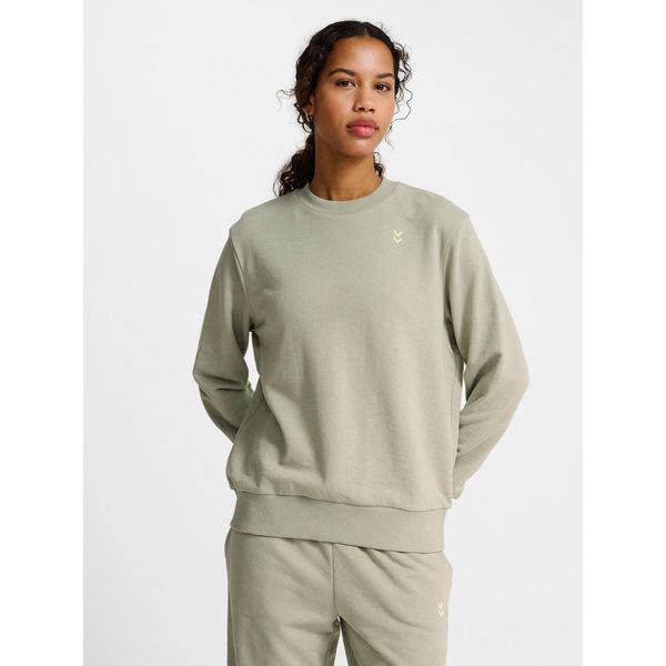 Damska bluza z okrągłym dekoltem Hummel Pulse. Szare bluzy Hummel, na zimę, bez wzorów, bez kaptura. Za 186.50 zł.