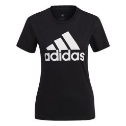 Koszulka Essentials Logo. Białe bluzki Adidas, m, bez wzorów, sportowe, bez kołnierzyka, bez ramiączek. Za 129.00 zł.