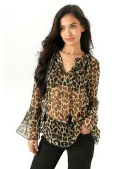 Aniston Bluzka w kolorze jasnobrązowo-czarnym rozmiar: 42. Brązowe bluzki Aniston, bez wzorów, bez kołnierzyka, bez ramiączek. Za 82.99 zł.