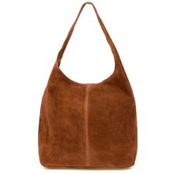 Worek A4 skórzany koniakowy U35. Czerwone torebki klasyczne bez wzorów, z materiału, na ramię, duże, zamszowe, bez dodatków. Za 159.99 zł.