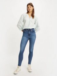 Levi´s Dżinsy - Skinny fit - w kolorze niebieskim rozmiar: W28/L30. Niebieskie jeansy l, z aplikacjami, z podwyższonym stanem. Za 215.21 zł.
