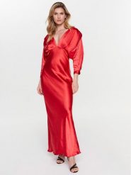 Pinko Sukienka wieczorowa Amarena 101029 Z345 Czerwony Regular Fit. Czerwone sukienki Pinko, bez wzorów, z syntetyku, wizytowe, bez kołnierzyka, bez ramiączek. Za 1,459.00 zł.