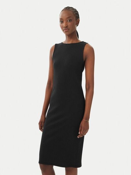 Vero Moda Sukienka letnia Ruby 10343004 Czarny Regular Fit. Czarne sukienki Vero Moda, na lato, s, bez wzorów, z bawełny, bez kołnierzyka, bez ramiączek. Za 107.99 zł.
