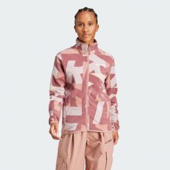 Bluza Terrex Multi Printed Full-Zip Fleece. Brązowe bluzy Adidas, l, bez wzorów, z materiału, bez kaptura. Za 329.00 zł.