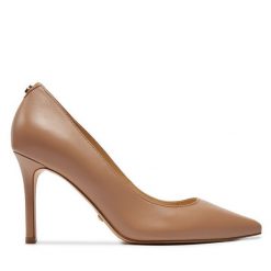 Szpilki Guess. Brązowe szpilki Guess, z aplikacjami, bez obcasa, na szpilce, bez zapięcia. Za 489.99 zł.