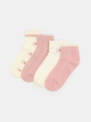 Skarpetki z motywem kwiatowym 4 pack - wielobarwny. Skarpety Sinsay, bez wzorów. Za 15.99 zł.