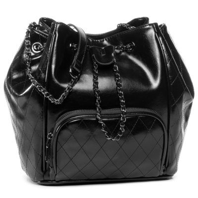 DeeZee RC18106 Czarny. Czarne torebki klasyczne DeeZee, bez wzorów, ze skóry ekologicznej, bez dodatków. Za 119.99 zł.