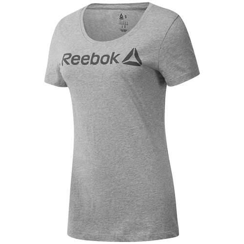 Koszulka sportowa damska Reebok Scoop Neck. Szare koszulki sportowe Reebok, bez wzorów, bez ramiączek. Za 104.00 zł.