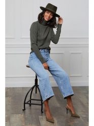 Soft Cashmere Golf w kolorze khaki rozmiar: 34/36. Brązowe golfy Soft Cashmere, bez wzorów, z kaszmiru, bez ramiączek. Za 124.95 zł.