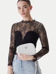 Guess Torebka J5GZ07 WG730 Biały. Białe listonoszki Guess, z aplikacjami, ze skóry, bez dodatków. Za 170.99 zł.