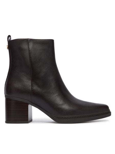 MICHAEL Michael Kors Botki Lex 40F5LXME5L Brązowy ciemny. Brązowe botki MICHAEL Michael Kors, bez wzorów, ze skóry, bez obcasa, na słupku, bez zapięcia. Za 789.99 zł.