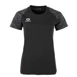 Damski jersey Stanno Bolt. Czarne koszulki sportowe STANNO, bez wzorów, z jersey, bez ramiączek, na fitness i siłownię. Za 180.00 zł.