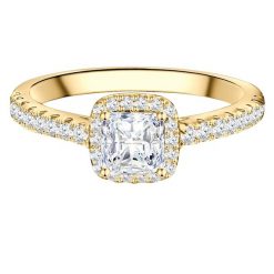 Trilani Pierscionek aus Sterling Silber in Gelbgold mit Zirkonia Pierścionki 1 ct Damski. Białe pierścionki Trilani, z cyrkonią, pozłacane. Za 259.99 zł.