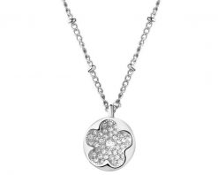Naszyjnik ze stali szlachetnej z kryształami - kwiat. Naszyjniki Artelioni, ze stali. Za 159.00 zł.