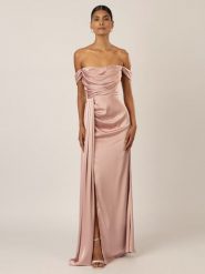 APART Sukienka w kolorze szaroróżowym rozmiar: 40. Różowe sukienki Apart, bez wzorów, bez kołnierzyka, bez ramiączek, maxi. Za 254.14 zł.