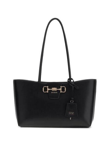Guess Torebka Janie HWVG99 10230 Czarny. Czarne shopper Guess, z aplikacjami, ze skóry, bez dodatków. Za 399.99 zł.