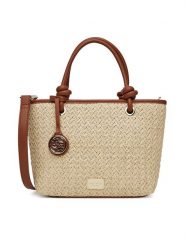 Nine West Torebka GLAR3 Beżowy. Brązowe torebki klasyczne Nine West, bez wzorów, z tworzywa sztucznego, bez dodatków. Za 229.99 zł.
