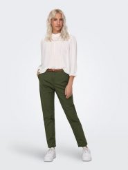 JDY Spodnie chino w kolorze zielonym rozmiar: XL/L32. Zielone spodnie materiałowe JDY, na co dzień, l, bez wzorów, ze skóry. Za 96.60 zł.