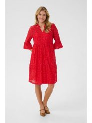 Cream Sukienka w kolorze czerwonym rozmiar: 38. Czerwone sukienki Cream, bez wzorów, z koronki, bez kołnierzyka, bez ramiączek, midi. Za 152.99 zł.